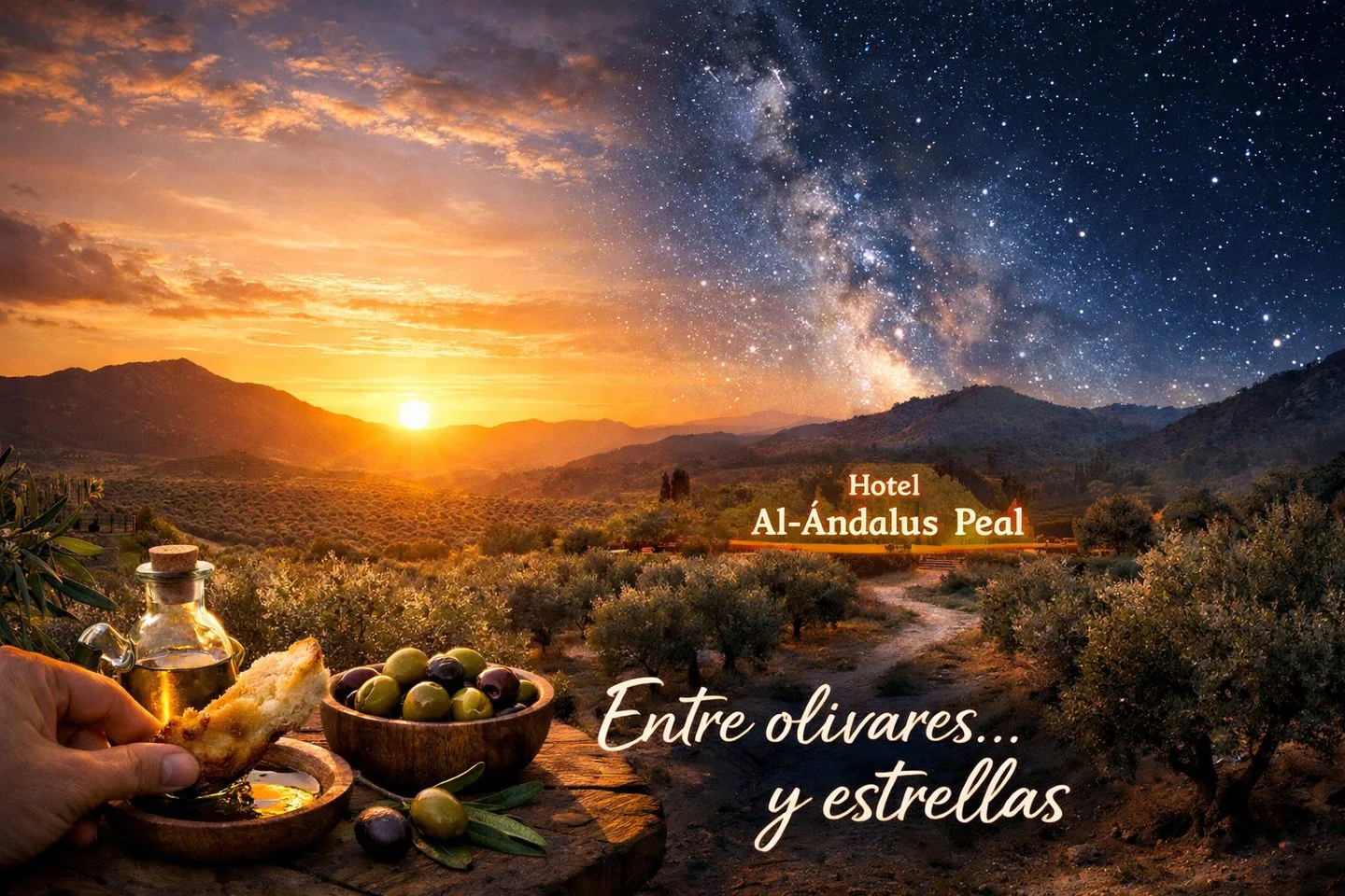 Hotel Al-Ándalus Peal entre olivares y estrellas