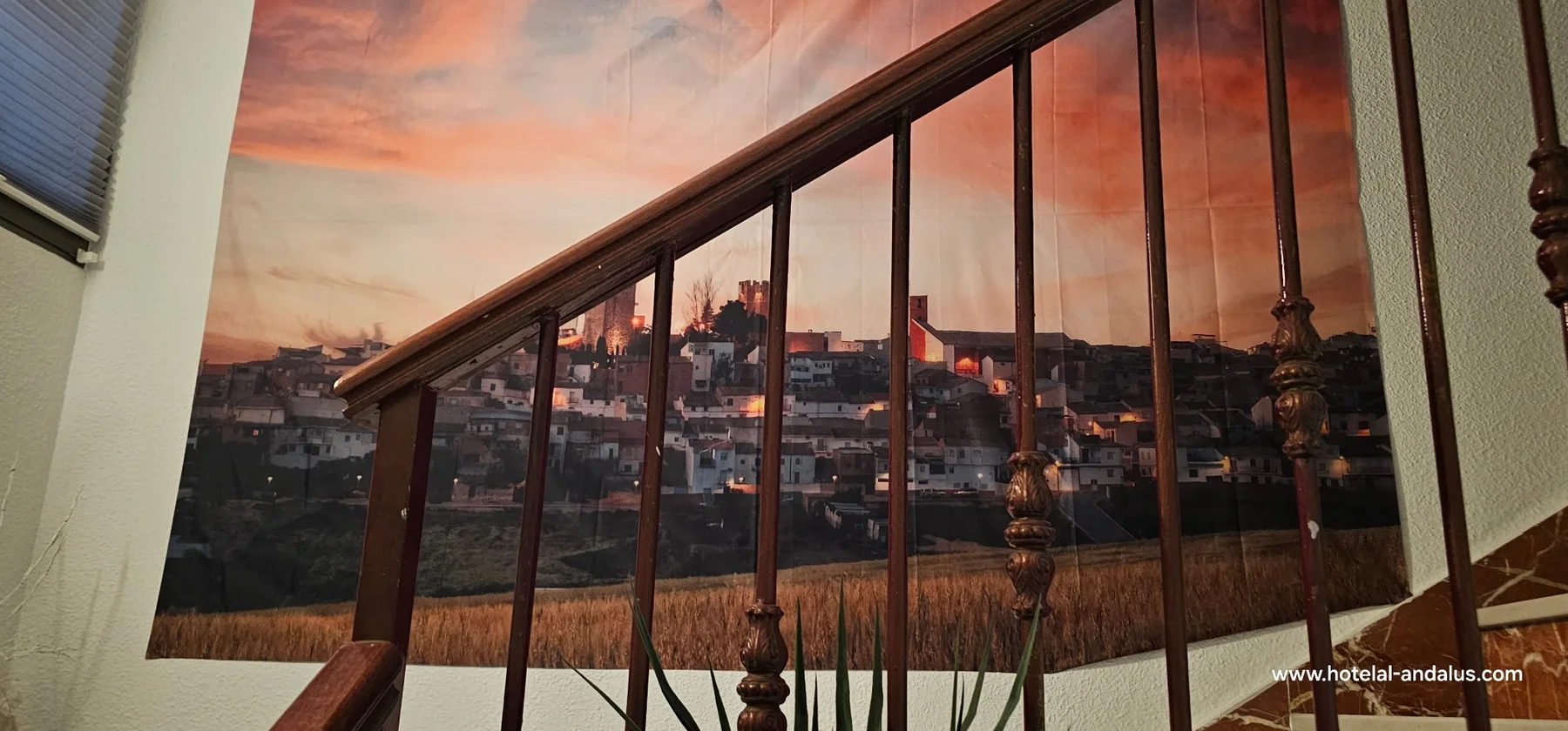 Interior stairs with Peal de Becerro wall image