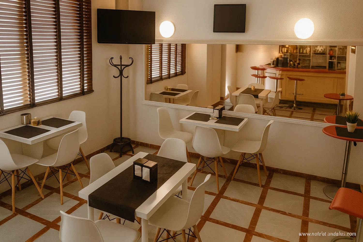 Café and self-service area at Hotel Al-Andalus Peal
