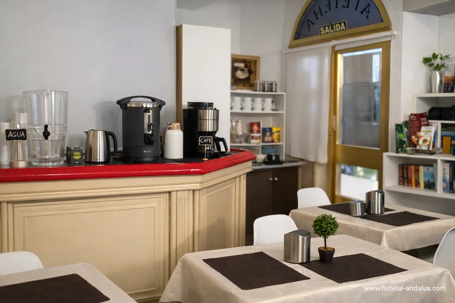 Group lounge and breakfast space by prior booking at Hotel Al-Andalus Peal